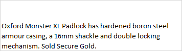Monster XL Padlock