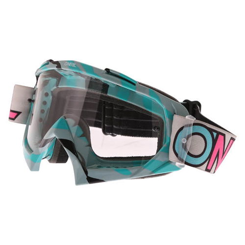 Oneal B-10 Goggle Stream Grey Teal Clear
