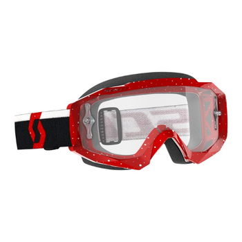 Scott Hustle X MX Goggles - Red/White/Clear Lens