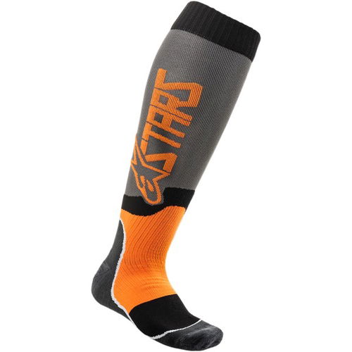 Alpinestars MX Plus-2 Socks Cool Grey Orange Fluo