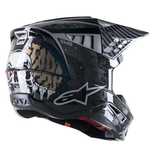 Alpinestars S-M5 Solar Flare Helmet Black Grey Gold Glossy