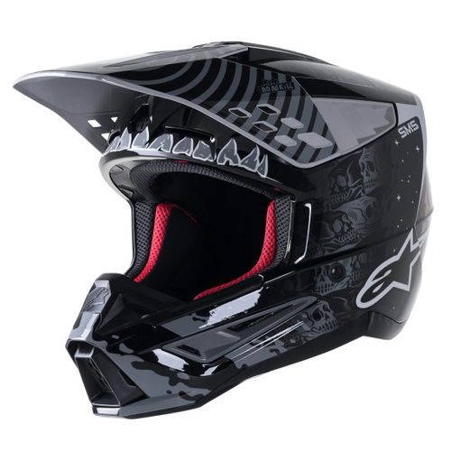 Alpinestars S-M5 Solar Flare Helmet Black Grey Gold Glossy