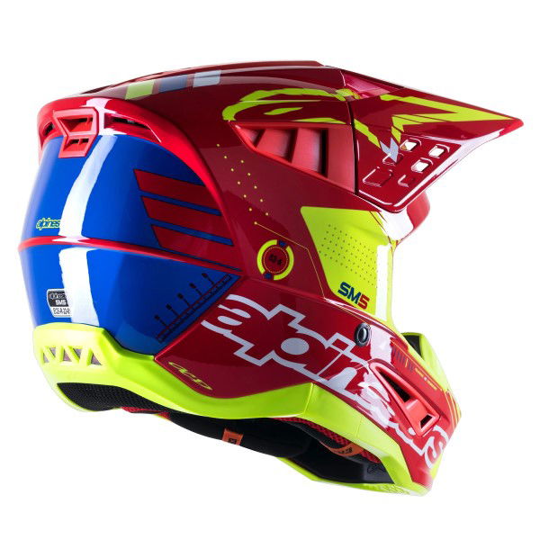Alpinestars S-M5 Action Helmet Bright Red White Yellow Fluo G