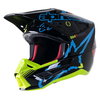 Alpinestars S-M5 Action Helmet Black Cyan Yellow Fluo Glossy