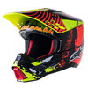 Alpinestars S-M5 Solar Flare Helmet Black Red Fluo Yellow Flo Glos