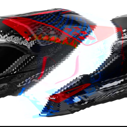 Alpinestars S-M5 Solar Flare Helmet Black Blue Red Fluo Glossy