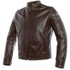 Dainese AGV 1947 Brown Leather Motorcycle Jacket Front                                                                                                                                                                                                         