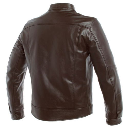 Dainese AGV 1947 Brown Leather Motorcycle Jacket Back                                                                                                                                                                                                          