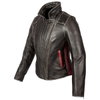 Spada Baroque Ladies Black Leather Motorcycle Jacket Side                                                                                                                                                                                                      