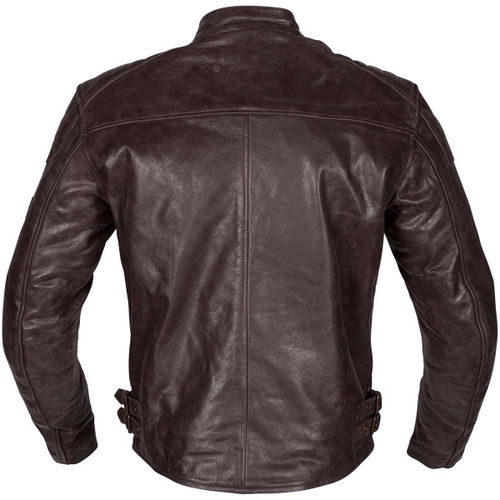 Spada Hedonista Brown Leather Motorcycle Jacket Back                                                                                                                                                                                                           