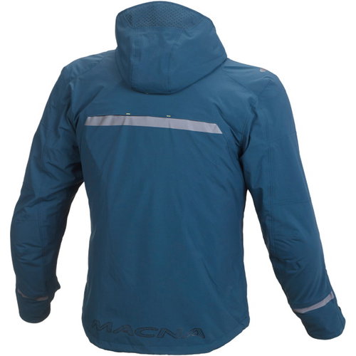Macna Refugee Blue Waterproof Textile Motorcycle Jacket Back                                                                                                                                                                                                   