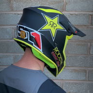 J38 Rockstar Helmet Matt Black Yellow