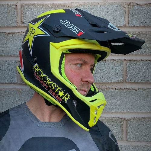 Just1 J38 Rockstar Helmet Matt Black Yellow