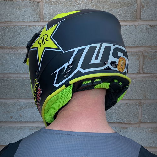 Just1 J38 Rockstar Helmet Matt Black Yellow