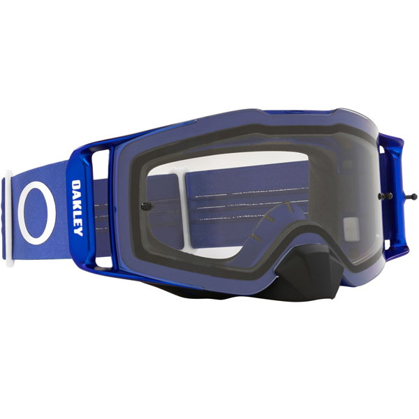 Front Line MX Goggles Moto Blue Clear Lens