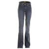 Draggin Skins Black Ladies Denim Motorcycle Jeans Front                                                                                                                                                                                                        