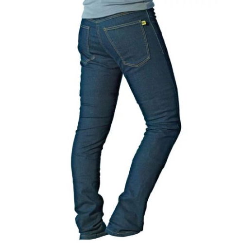 Draggin Jeans Twista Straight Blue Denim Motorcycle Jeans Rear                                                                                                                                                                                                 