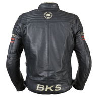 Retro Leather GBR Jacket Black Red Beige