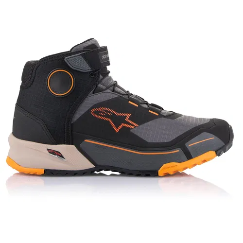 Alpinestars CR-X Drystar Riding Shoes Black Light Brown Orange