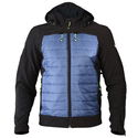 Puffer Hoodie Mens Black Blue
