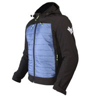 Puffer Hoodie Mens Black Blue