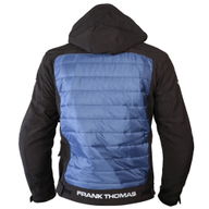 Puffer Hoodie Mens Black Blue
