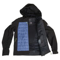 Puffer Hoodie Mens Black Blue