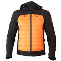 Puffer Hoodie Mens Black Orange