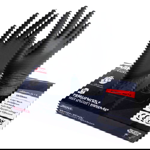 Bike It Nitrile Gloves Black