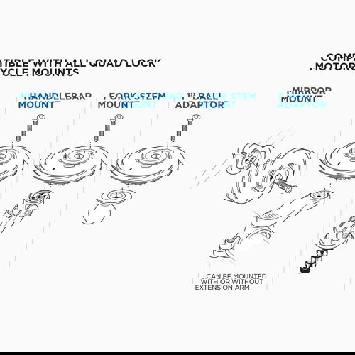 Quad Lock Weatherproof Wireless Charging