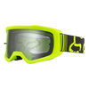 Fox Main II Race Flo Yellow MX Goggles Front Left                                                                                                                                                                                                              