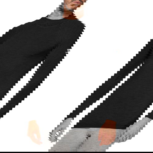 SixS Merino Wool Long-Sleeve Mock J Black