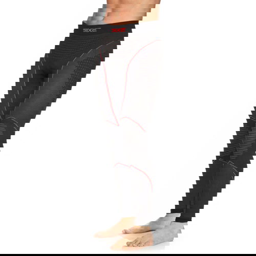 SixS Leggings Long Blazefit Baselay Black Red