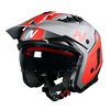 Nitro NZ302 Fighter Helmet Satin Black Red Gun