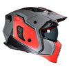 Nitro NZ302 Fighter Helmet Satin Black Red Gun
