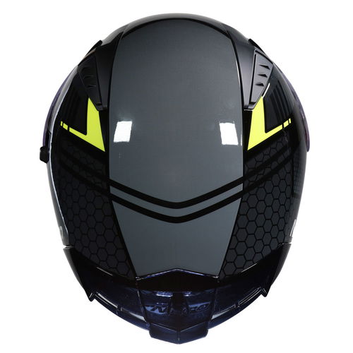 Nitro N501 Apex Analog DVS Helmet Black Gun Metal Safety Yellow