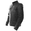 BKS Brandy Mens Black Leather Motorcycle Jacket Side                                                                                                                                                                                                           