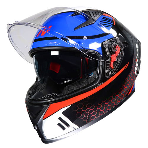 Nitro N501 Apex Analog DVS Helmet Red White Blue Black