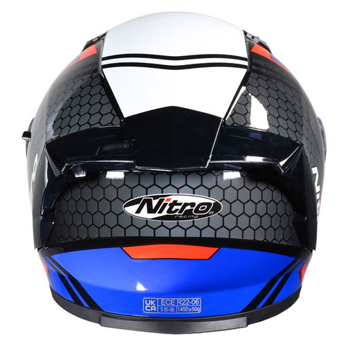 Nitro N501 Apex Analog DVS Helmet Red White Blue Black