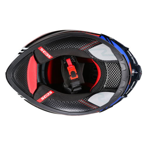 Nitro N501 Apex Analog DVS Helmet Red White Blue Black