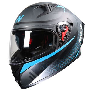 Nitro N501 Apex DVS Helmet Satin Black Gun Metal Blue