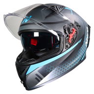 N501 Apex DVS Helmet Satin Black Gun Metal Blue