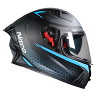 N501 Apex DVS Helmet Satin Black Gun Metal Blue