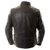 BKS Brandy Mens Black Leather Motorcycle Jacket Back                                                                                                                                                                                                           