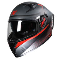 N501 Apex DVS Helmet Satin Black Gunmetal Red