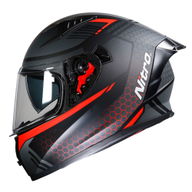 N501 Apex DVS Helmet Satin Black Gunmetal Red