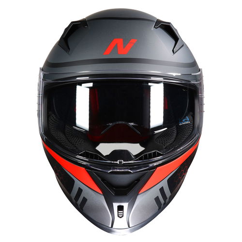 Nitro N501 Apex Analog DVS Helmet Satin Black Gun Metal Red
