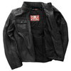 BKS Brandy Mens Black Leather Motorcycle Jacket Inside                                                                                                                                                                                                         