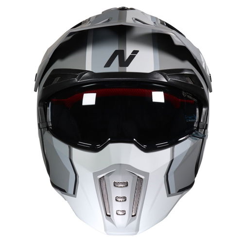 Nitro NZ302 Fighter Helmet Satin Black Grey Gun