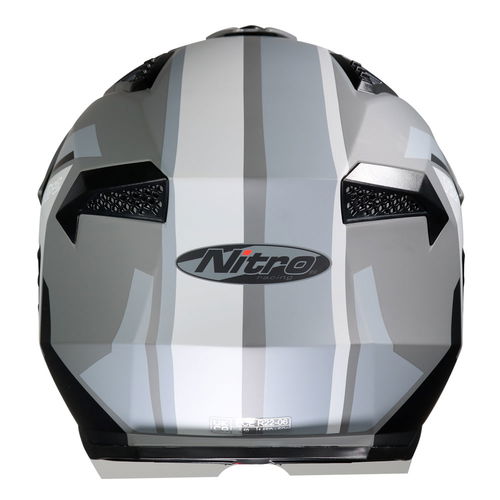 Nitro NZ302 Fighter Helmet Satin Black Grey Gun